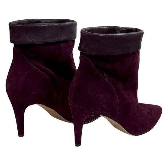 Via Spiga Giulia Suede Mulberry Maroon 9.5M Kitten Stiletto Women's Boot $295 - Picture 12 of 13